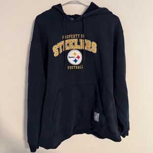 NFL Gridiron Classic Black Vintage Reebok NFL Steelers Hoodie - size XL